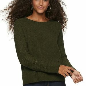 SO Chenille Long Sleeve Tunic Sweater NWOT